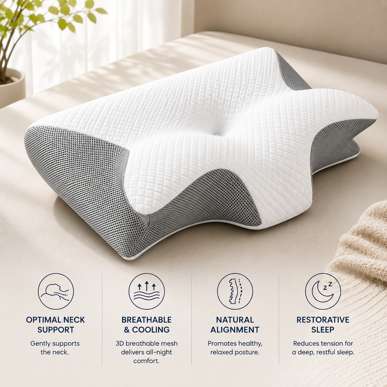 Veyora™ — Memory Foam Cervical Pillow
