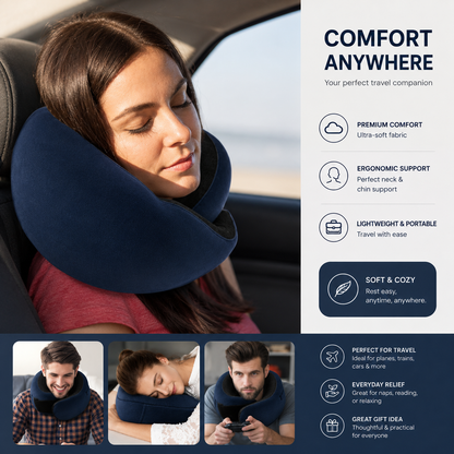Veyora™ — Memory Foam Travel Neck Pillow