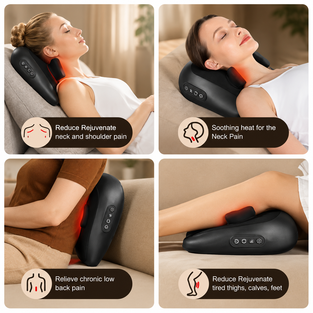 Veyora™ — Shiatsu Neck & Shoulder Massage Cushion