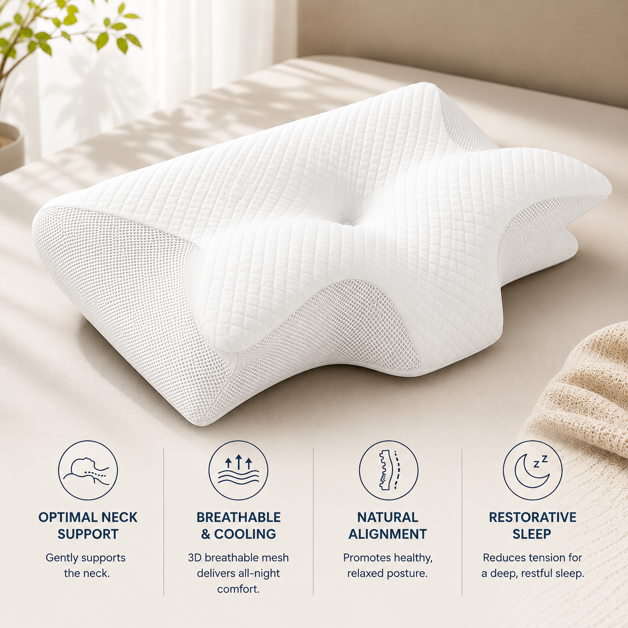 Veyora™ — Memory Foam Cervical Pillow